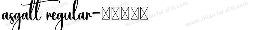 asgalt regular字体转换